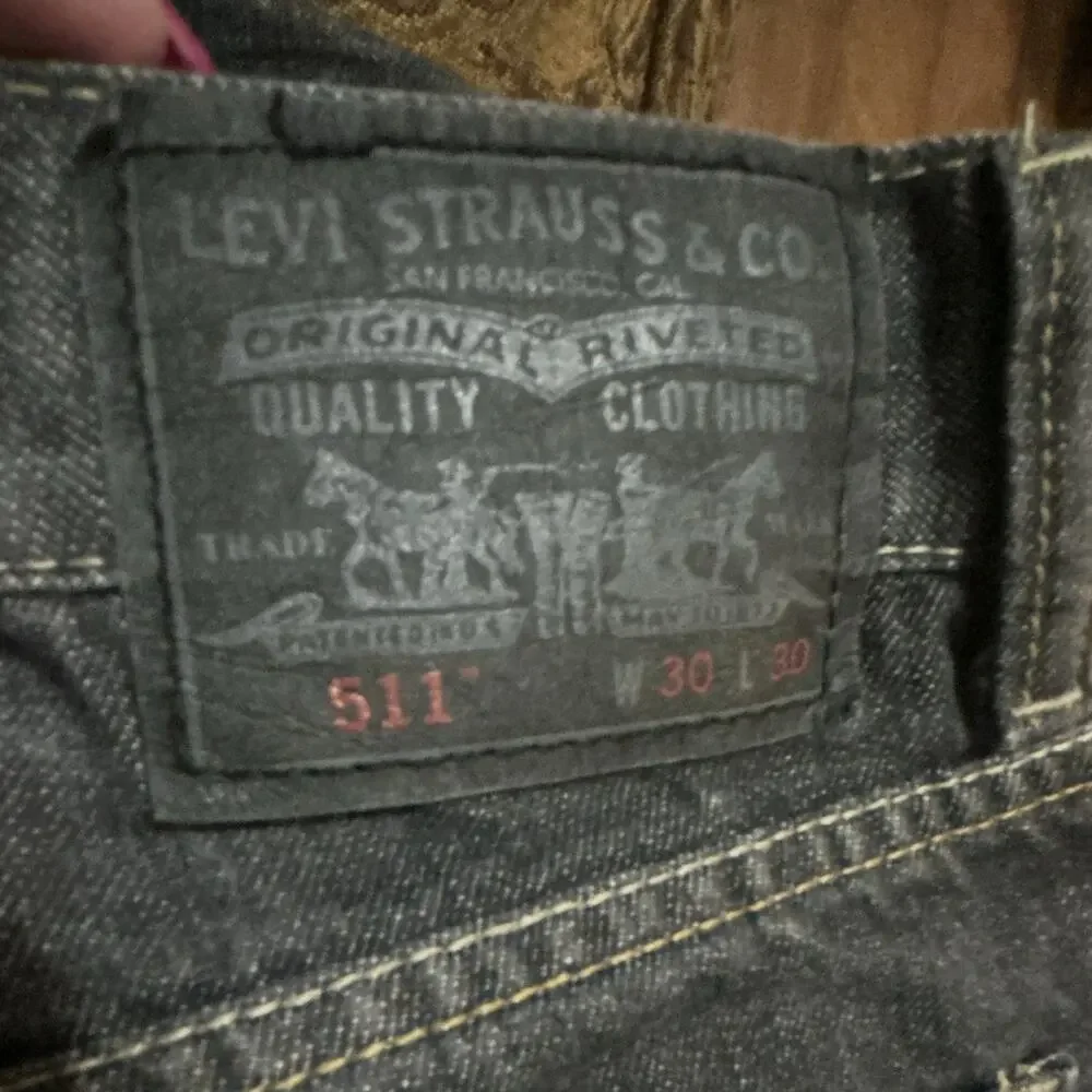 Levi's Men's Black Dark Wash Denim Skinny Jeans 100% Cotton 5-Pocket